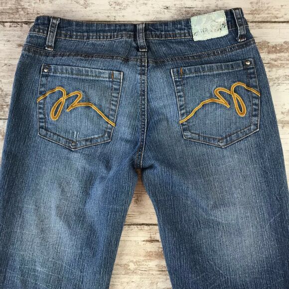 Rocawear Womens Juniors Jeans Blue Size 7 Boot Cut - Picture 7 of 10